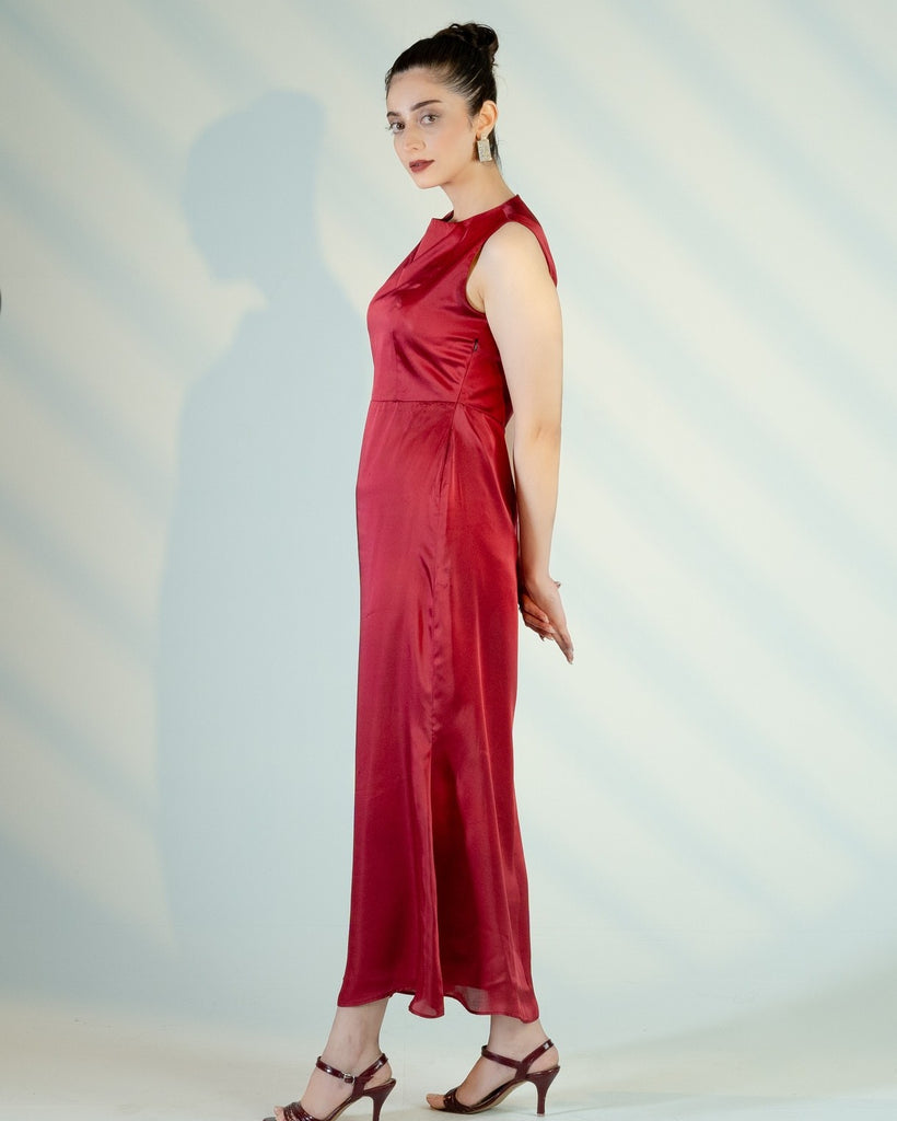 Crimson Aura Cape Set - Raya Attire