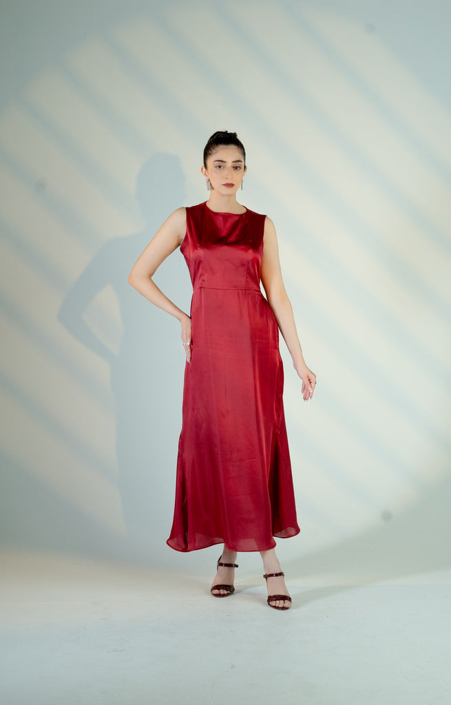 Crimson Aura Cape Set - Raya Attire