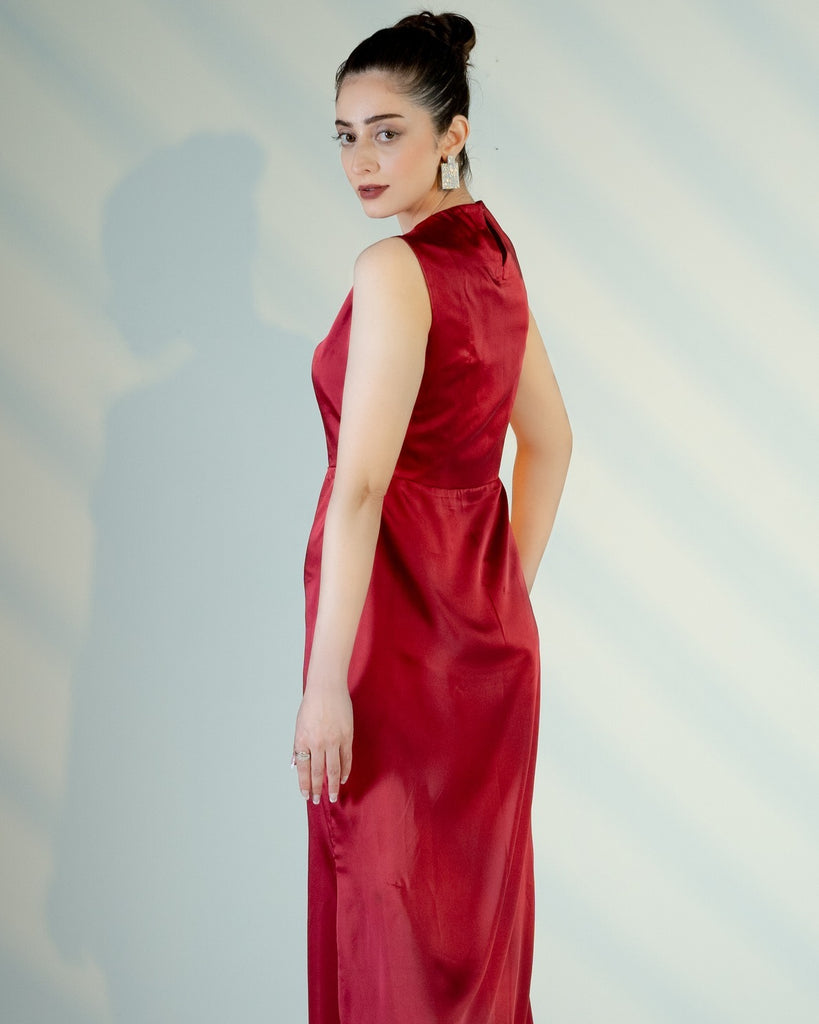 Crimson Aura Cape Set - Raya Attire