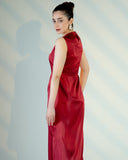 Crimson Aura Cape Set - Raya Attire