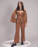 Earthy Brown Noir Coord Set - Raya Attire