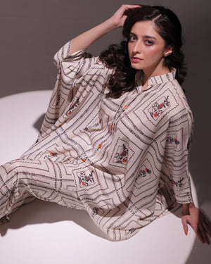 Crimson Ceramica Coord Set - Raya Attire