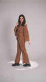 Earthy Brown Noir Coord Set - Raya Attire