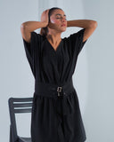 Black Sculpted Cord Set - Raya Attire