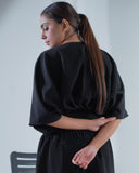 Black Sculpted Cord Set - Raya Attire