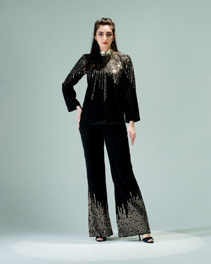 Golden Nights Co-ord Set - Raya Attire