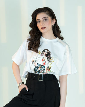 The Illustrated Girl Tee - Raya Attire