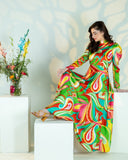 Wild Whimsy – Printed Maxi Dress - Raya Attire