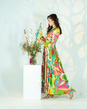 Wild Whimsy – Printed Maxi Dress - Raya Attire