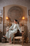 Serene Mint Green Raw Silk Long Kaftan
