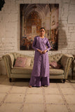 Elegant Lavender Embroidered Dress