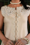 Champagne Silk Scalloped Luxury Set