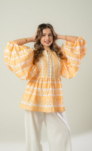 Amber Bloom Fusion Top - Raya Attire