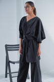 Black Sculpted Coo - rd - Raya Attire