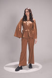 Earthy Brown Noir Cord Set - Raya Attire