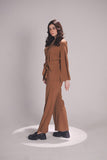 Earthy Brown Noir Cord Set - Raya Attire